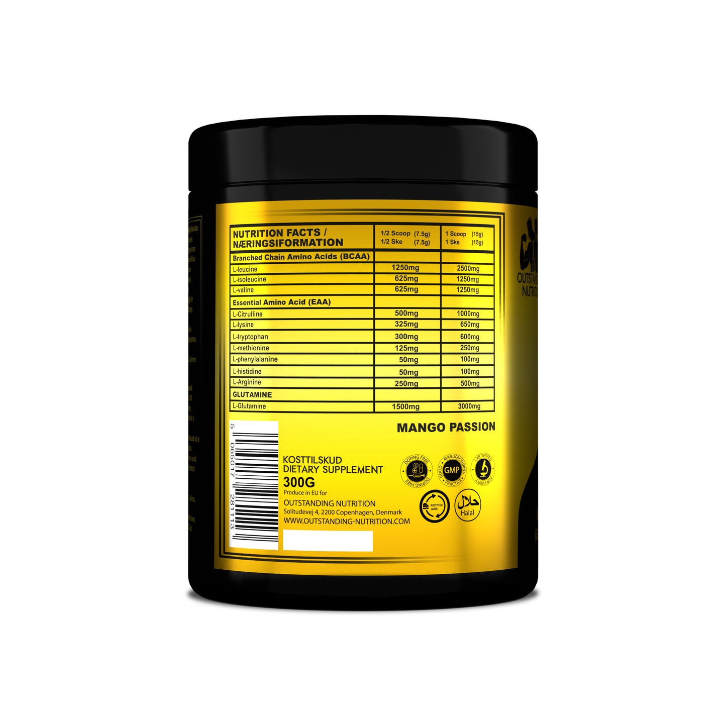 Nutrition Facts of 3 Stack Powder