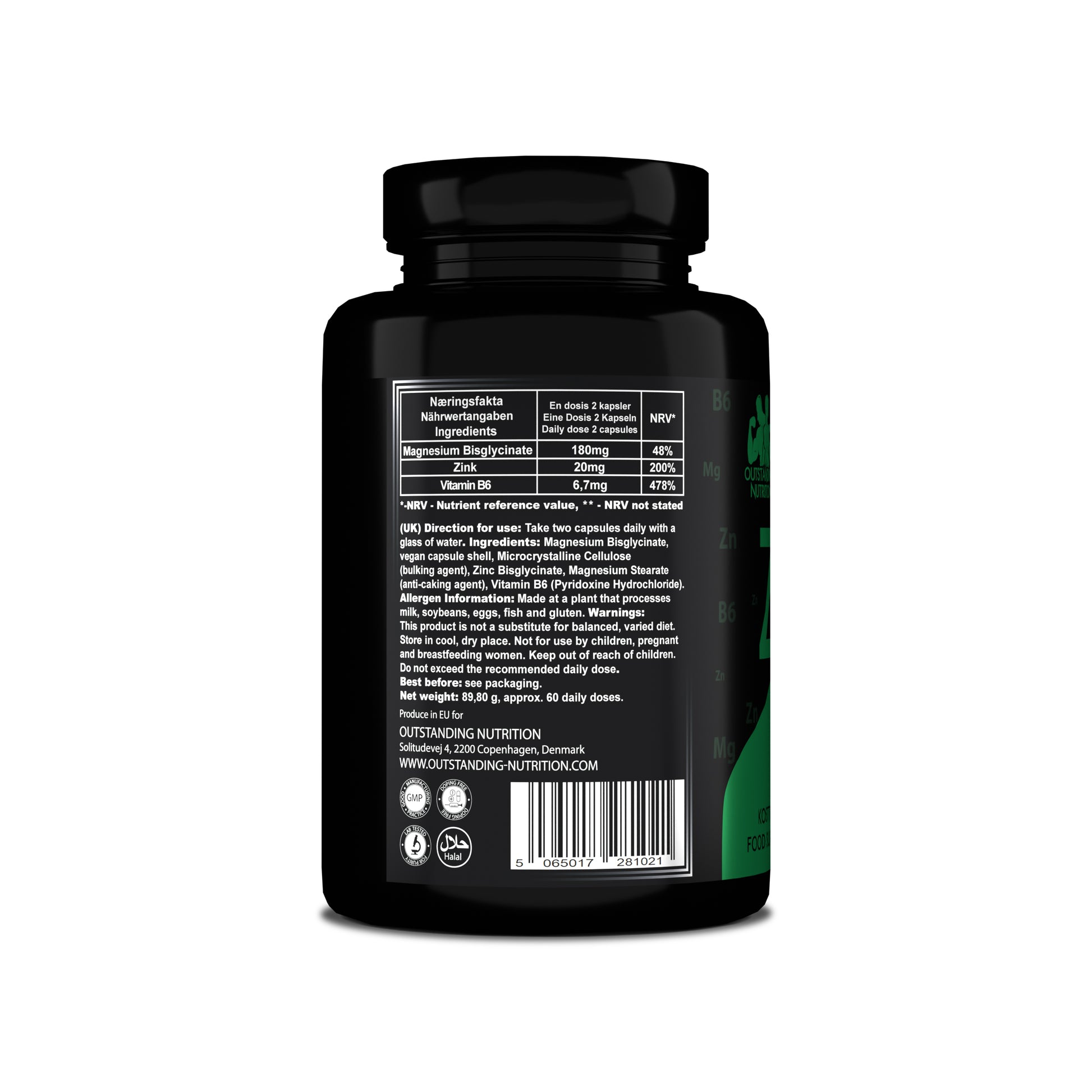 Prescription for ZMA Capsules