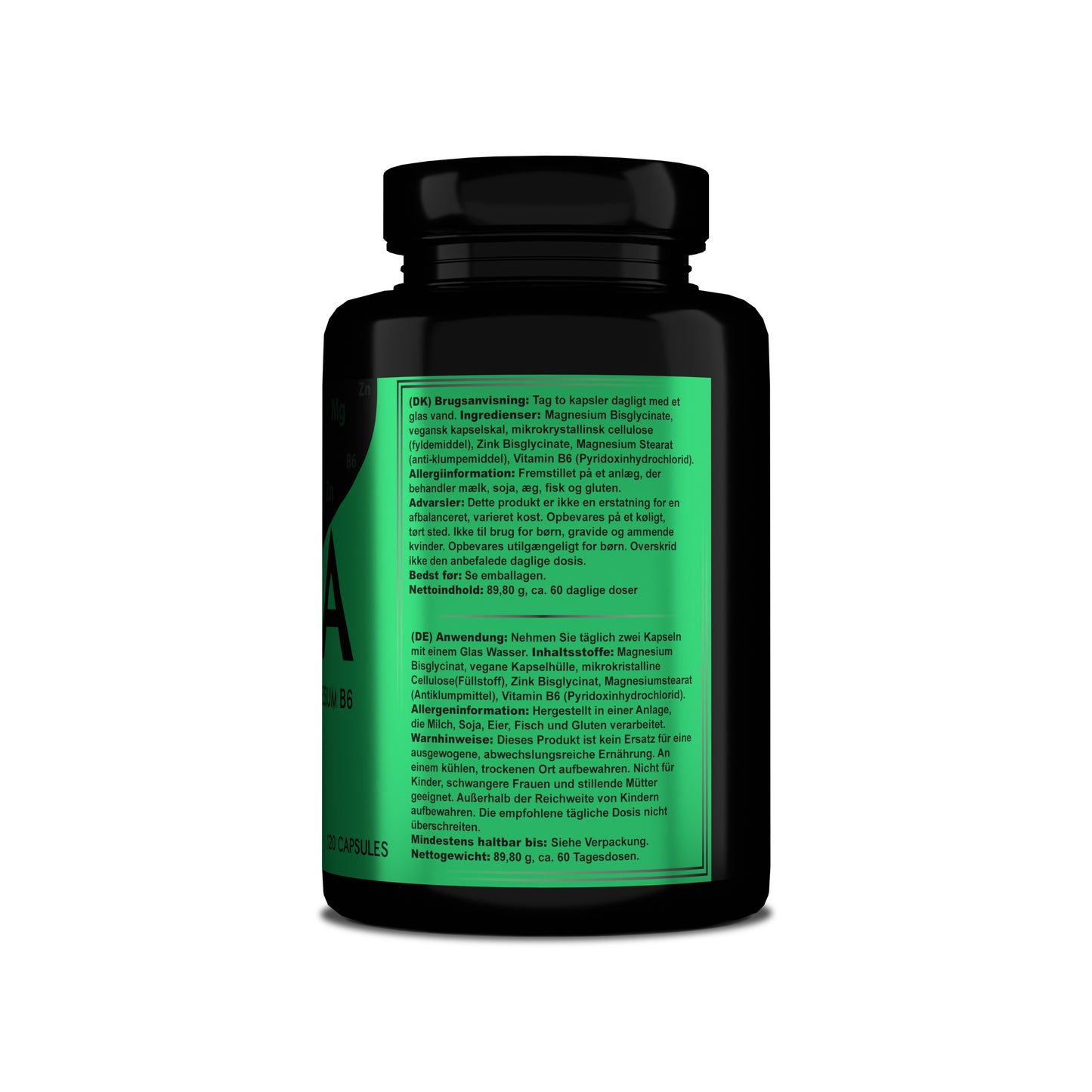 Ingredients of ZMA Capsules